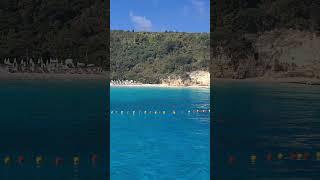 Stunning blue waters of Antipaxos Island Greece 4K