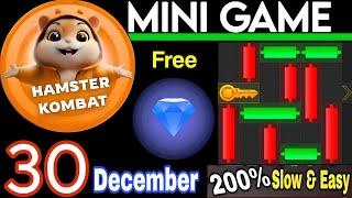 30 December  Puzzle Trick: P2E Hamster Kombat key MiniGame Solved, slow step by step! 