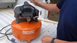 How To Set Up Ridgid 6 Gallon Pancake Portable Air Compressor