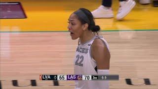  TECHNICALS On A'ja Wilson AND Becky Hammon On SAME PLAY! WNBA Los Angeles Sparks vs Las Vegas Aces