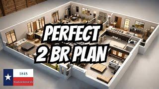 We found the PERFECT Floor Plan for a 2 BR Barndominium!