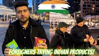 FOREIGNERS TRYING INDIAN  SNACKS! #foreigners #indian #canada #piyushgera