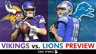 Minnesota Vikings vs. Detroit Lions Preview, Injury News, Analysis & Prediction | NFL Week 18