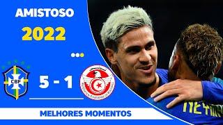 FIM DO HEXA | Brasil 5 x 1 Tunísia - melhores momentos - ÚLTIMO JOGO DA SELEÇÃO ANTES DA COPA MUNDO