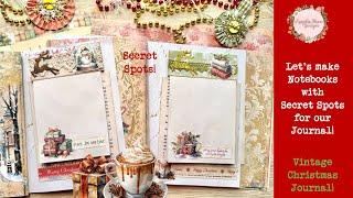 Let's Make some Notebooks with Secret Spots for our Christmas Journal!