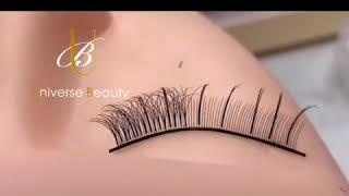 Hybrid lash extensions tutorial with Individual lashes and Premade fans [UBL Lash Supplies]