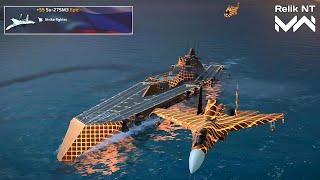 USS Nemesis with Su-27SM3 VIP Strike Fighter Gameplay - Modern Warships Alpha Test