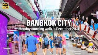  4k HDR Bangkok City THAILAND, Morning walk tour | Top city for tourist