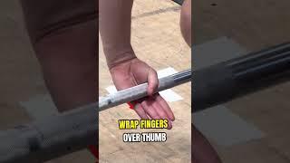 How to hook Grip in under 15s  #hookgrip #crossfit #crossfittips