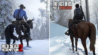 Red Dead Redemption 2 VS The Last of Us Part 2 Remastered (PC) - Direct Comparison (4K)