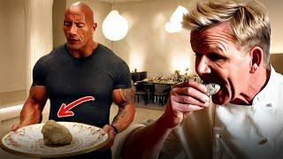 The Rock Takes on Chef Gordon Ramsay with a Rock Dish Challenge