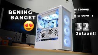 Rakit PC Gaming dan Streaming All-White Pakai I5 13600KF dan RTX 4070 TI! FT Tecware Nexus Air Pro