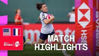 French flair in the desert | USA v France | HSBC SVNS Dubai 2024 | Women's Match Highlights