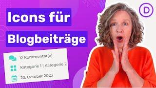 Trendige Icons für dein Blogdesign | Divi Theme Tutorial