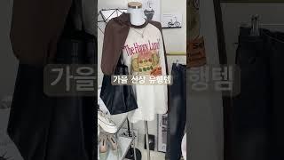 쇼핑몰브이로그 가을신상 가을가을한 티샤츠 가져오기 2학기 개강룩 긴팔