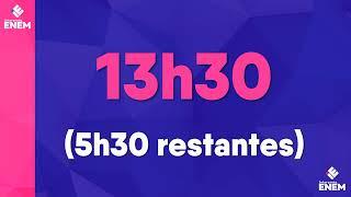 Simulador de contagem do tempo no ENEM - Dia 1 (5h30min de duração) - Linguagens, Redação e Humanas