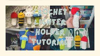 Crochet Lighter Holder Tutorial (Mushroom, Flower, Cat, Bee)  Beginner Friendly