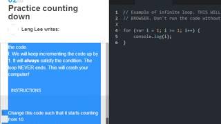 Codecademy: Javascript Lessons- 15- Practicing Loops