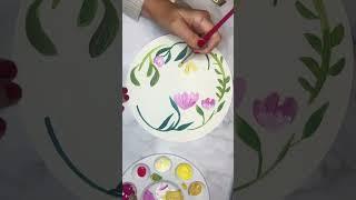 Gouache painting circle time lapse