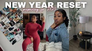 NEW YEAR RESET: PREPARING FOR 2025 ᥫ᭡ | deep cleaning, vision board, reflecting, new habits, +more