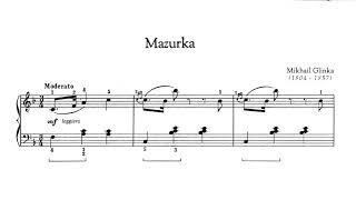 GLINKA - Mazurka / Мазурка (sheet)