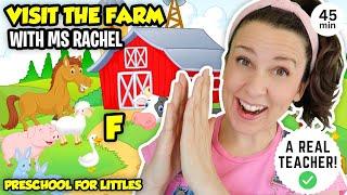 Learn Farm Animals with Ms Rachel | Animal Sounds, Old MacDonald Had A Farm | Videos for Toddlers