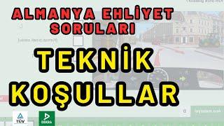 Teknik Koşullar | 103 Soru | Almanya Ehliyet Sınavı Soruları