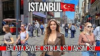  Must See Istanbul 4K Walk 2025 | Vibrant Galata Tower, Istiklal, Taksim | Markets, Shops & Cafés