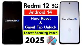 Redmi 12 5G Hard Reset & Frp Bypass Android 14 WITHOUT PC 2025.