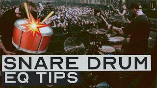 SNARE DRUM EQ Tips  - How to EQ your snare drum for live rock band