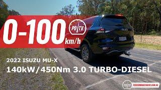 2022 Isuzu MU-X 0-100km/h & engine sound