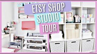 Etsy Shop Studio Tour || Craft Room & Home Office Small Business Organization