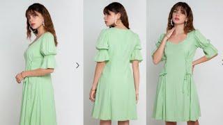 Zink London Green A-Line Dress