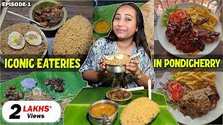 Must Try Iconic Restaurants in Pondicherry | Sukka Biryani, French Food, Ghee Uttapam & more | Ep-1