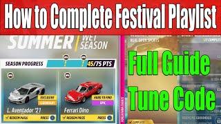 Forza Horizon 5 How to Complete Festival Playlist Summer Season Series 36 Full Guide, Tune Code