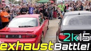 Loud Exhaust Battle !! BMW vs Audi vs Nissan.. LOUD Exhaust competition 2015