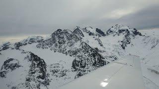 Winter Mountain Flying in Switzerland (4K) | Fournier RF 5