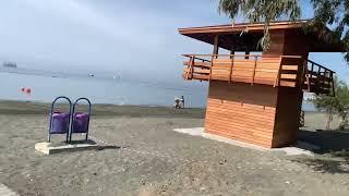 Walking at Dasoudi beach Limassol Cyprus