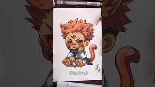 Drawing Sukuna Cat  #jujutsukaisen #sukuna #shorts #jjk #artist #satisfying