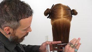 How to cut hair straight | Creating a precision bottom edge