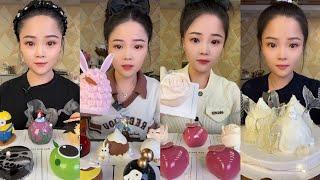 CHINESE MUKBANG SWEET FOOD (CAKE, MOUSSE CAKE)@Xiao Yu Mukbang @Bingxin666 Mukbang EATING SHOW