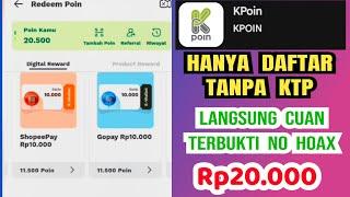 event aplikasi KPOIN terbaru || Daftar 1 AKUN APK KPOIN tanpa KYC langsung WD dapat uanf Rp20.000