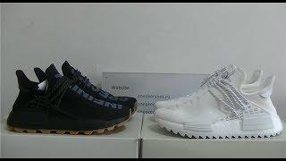 ADIDAS NMD HUMAN RACE INFINITY SPECIES FULL ALL BLACK AND  HOLI BLANK WHITE CANVAS REVIEW