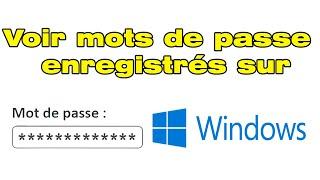 Comment voir les mots de passe enregistré sur Windows (ou sont stockés les mots de passe)