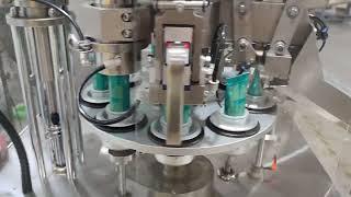 Automatic soft tube filling sealing machine test run video for Canadian customer