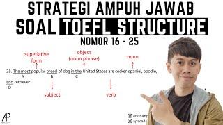 Strategi AMPUH Jawab 10 Soal TOEFL Written Expression No 16-25