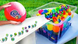 Racing Cars vs Orbeez in EPIC Water Slide Marble Run Showdown!