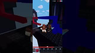 Insane block clutch #roblox  #fyp #shorts #robloxbedwars