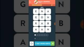 Wordbrain 2 Expert Fruit & Barries Level 1-5 Answers Walkthrough