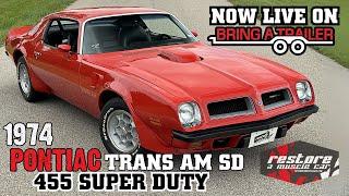 LIVE NOW ON BAT: (ENDING SOON)1974 Trans Am 455ci Super Duty Auto, Buccaneer Red, PHS, 98k Miles